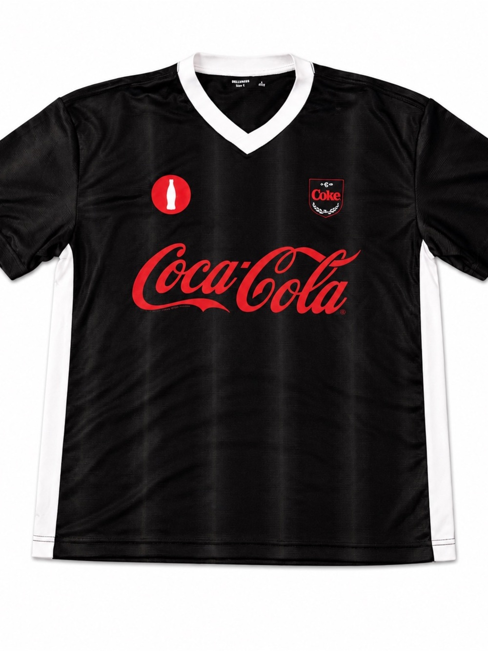 Coca-Cola Black Jersey with Red Logo and White Trim